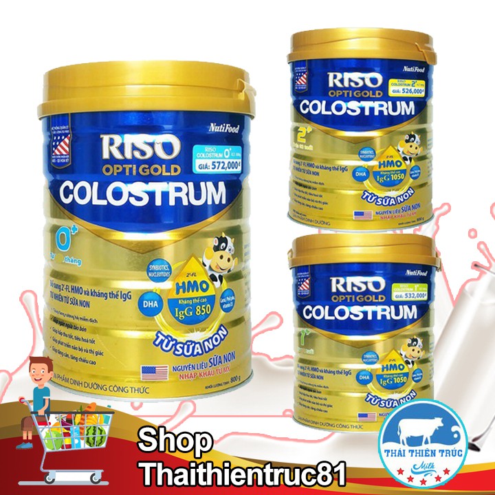 Sữa_ Bột _Riso OPTI GOLD COLOSTRUM_0+/1/+2+/ 400g_Combo 2lon 400g