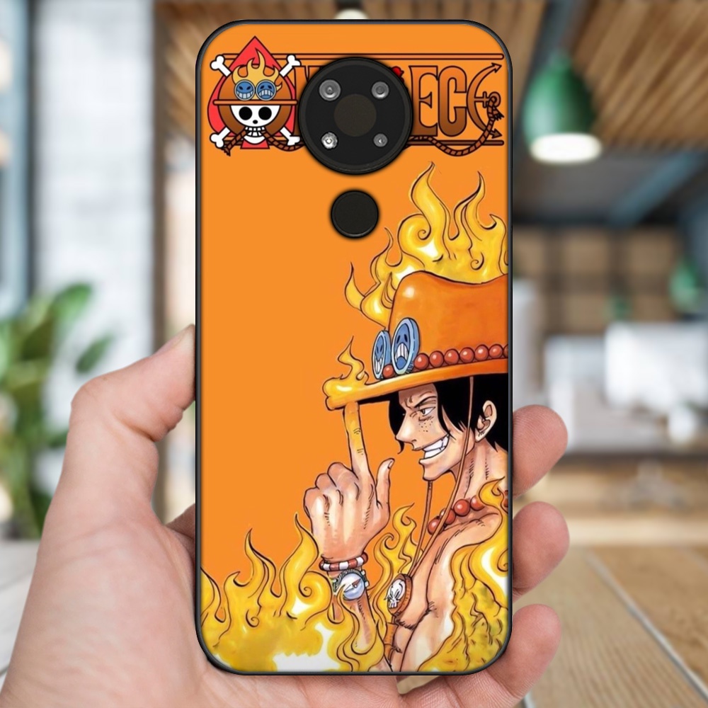 Ốp lưng Nokia 3.4 viền đen in hình Ace One Piece