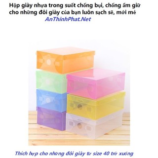 combo 10 Hộp đựng giày nhựa trong suốt