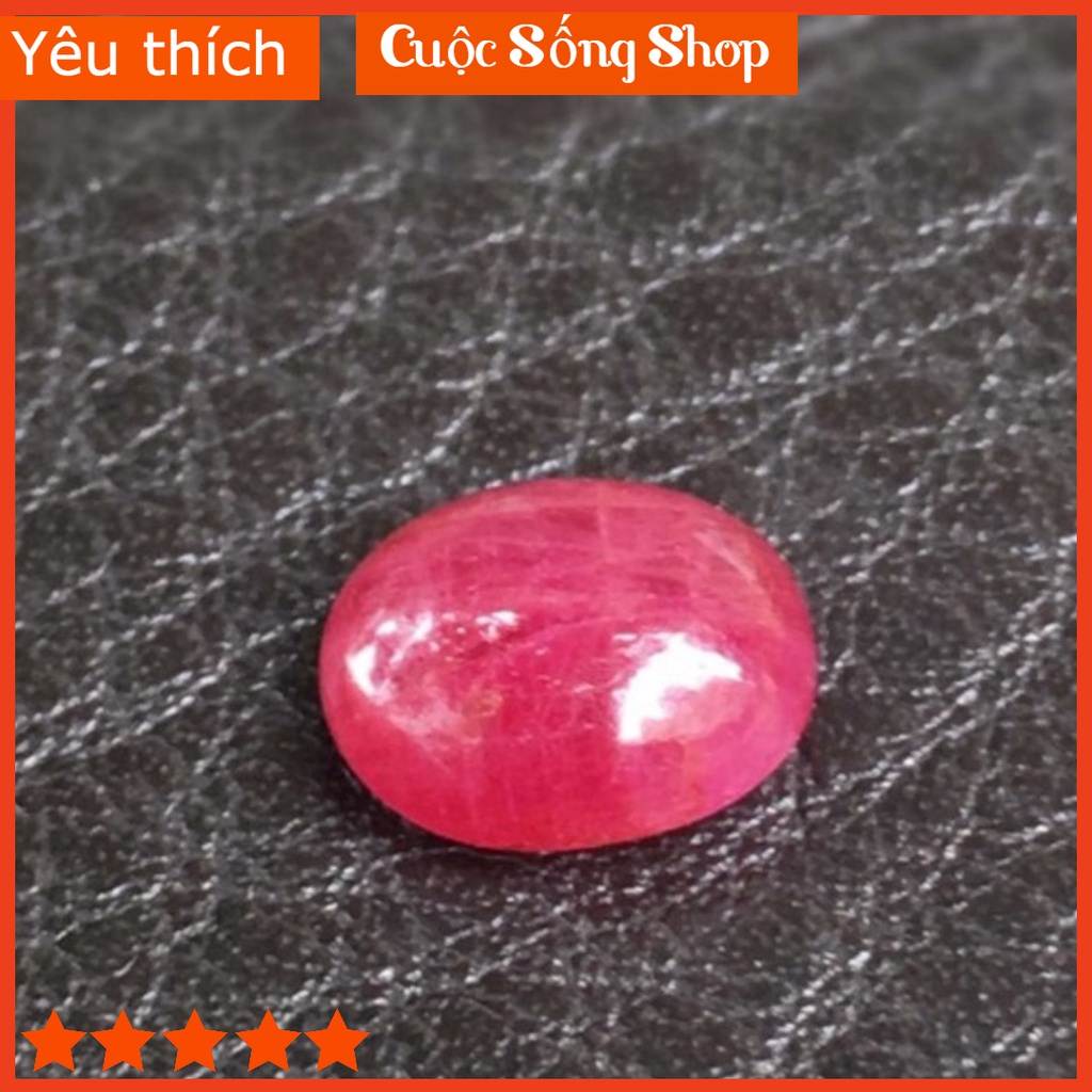 Viên Đá Ruby Tự Nhiên Yên Bái 2,35carat Đỏ Huyết, Mài Sống, Mặt Nhẫn, Mặt Dây Chuyền R17