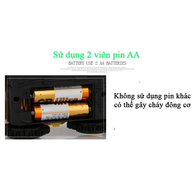 ASD DX Xe ô tô đồ chơi chạy pin,xe chuyển vận nông trại cho bé, chạy bằng pin tiểu (màu vàng bánh tím-chưa kèm pin) nhựa