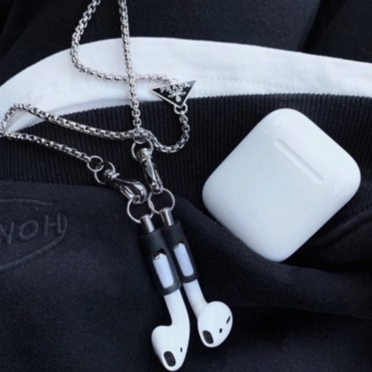 Vỏ Bảo Vệ Hộp Sạc Tai Nghe AirPods 1 / 2 / Pro Hình Chuỗi Xích Xinh Xắn