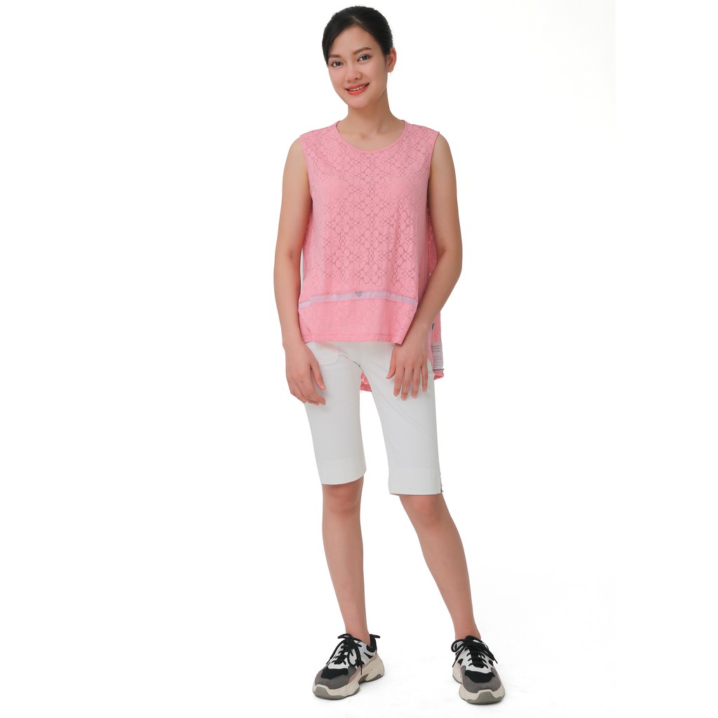 Áo hè nữ Narsis L9051 vải hoa màu hồng
