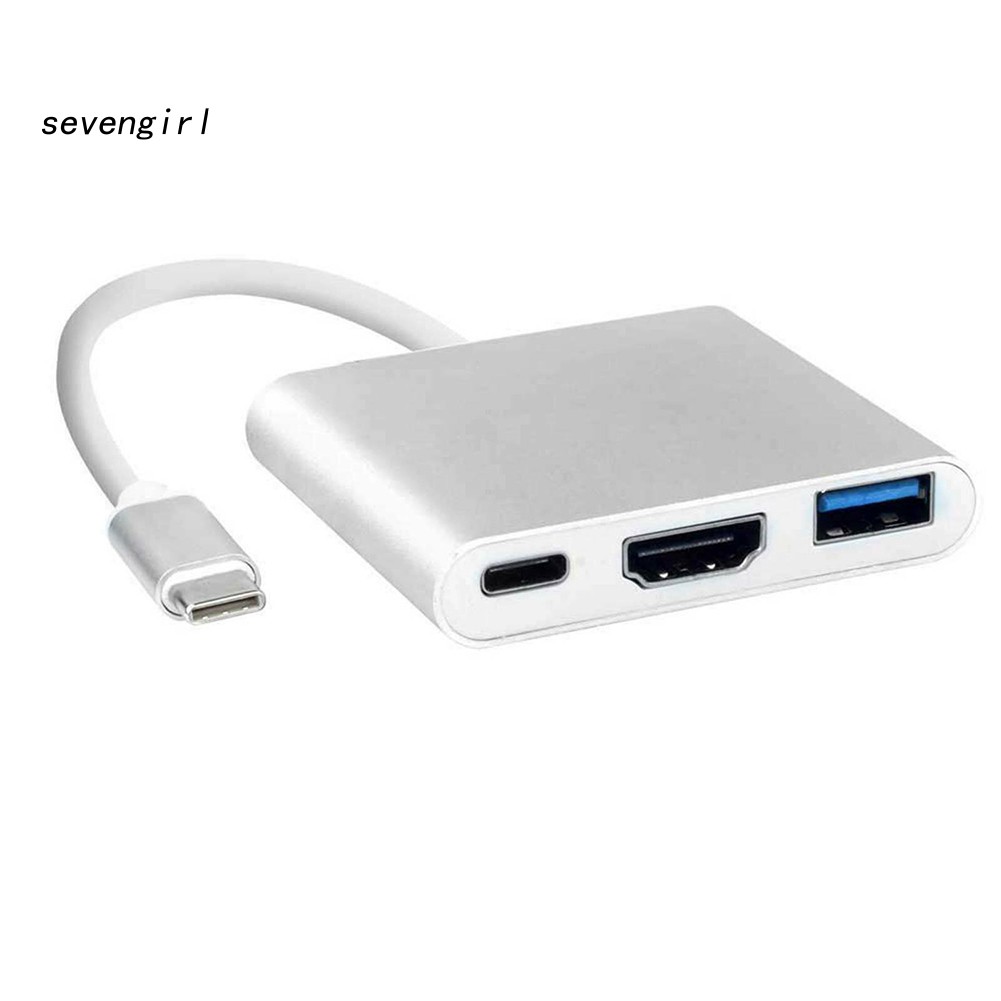 Cáp chuyển đổi 3 trong 1 từ type C sang USB 3.0 4k Hdmi đa năng