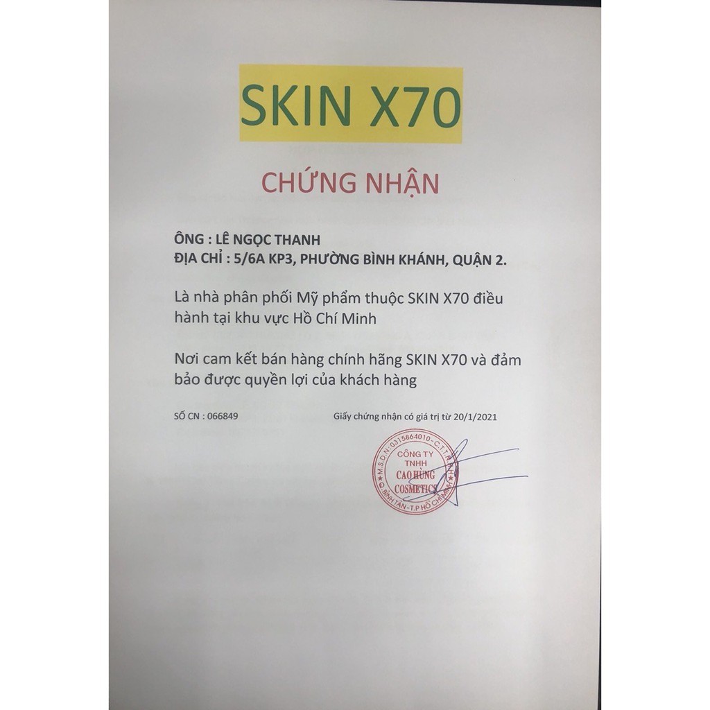 SERUM MỤN SKIN X70 ĐÁNH TAN MỤN TỪ SÂU BÊN TRONG, MỜ THÂM TRẮNG DA, HIỆU QUẢ VƯỢT TRỘI