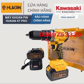 Khoan pin HUKAN X7 Pro không chổi than đầu kẹp 13 ly pin 10cell Hàng Chính Hãng