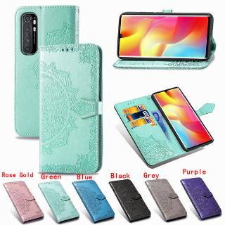 Bao Da Điện Thoại PU Dạng Ví Nắp Lật Làm Giá Đỡ Có Ngăn Đựng Thẻ Cho Xiaomi Mi Note 10 9T Pro A3 A2