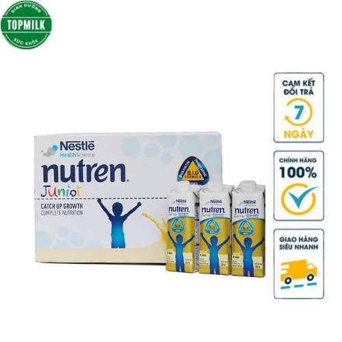 Sữa nước Nestle Nutren Junior vị Vani Combo 24 hộp 200ml date xa