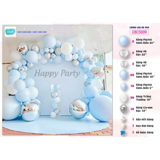 Set bong bóng trang trí sinh nhật xanh pastel | hati decor party