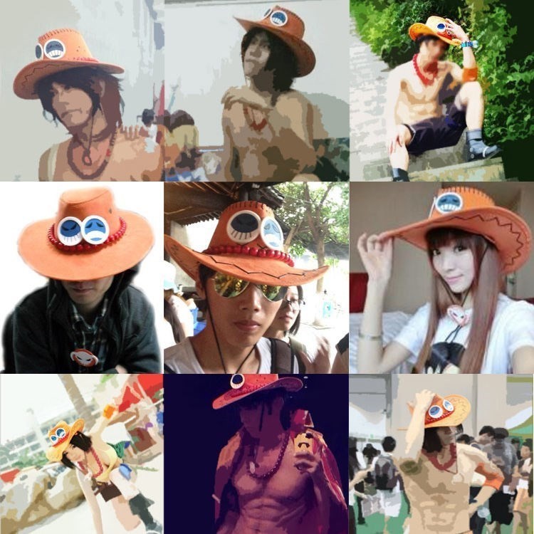 Nón của nhân vật phim Anime One Piece portgas D Ace Cosplay Hat In stock