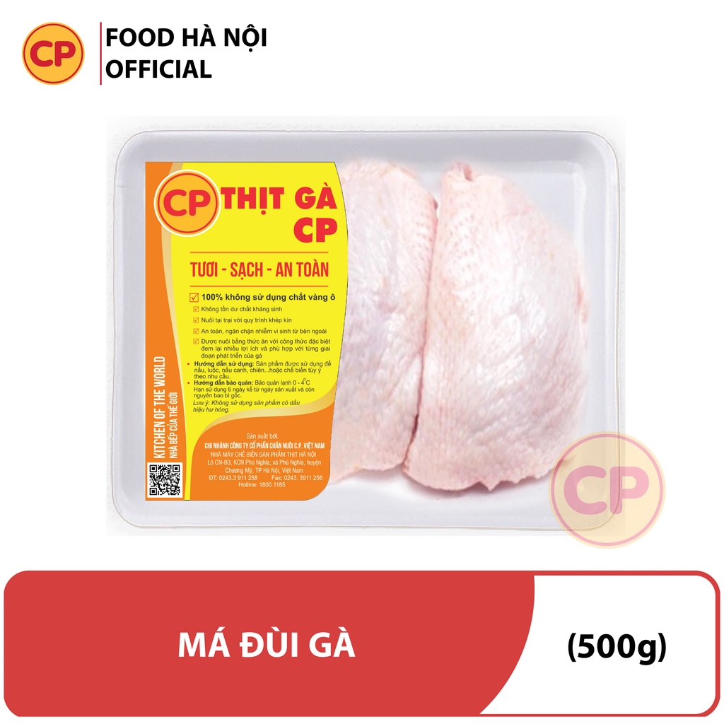 Má đùi gà tươi CP khay 500g - Thịt gà tươi mỗi ngày - [HN giao hoả tốc 1H]