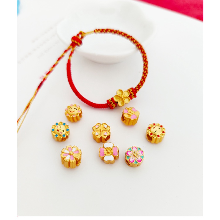 Chuỗi Hạt Bằng Đồng Mạ Vàng Hình Bông Hoa Dùng Làm Trang Sức Thủ Công diy