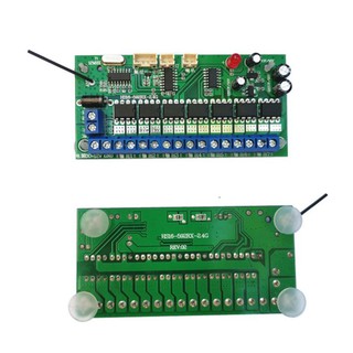 Xuongpinoto Bộ mạch thu phát 16 kênh 2.4GHZ nguồn 12V chế tạo đồ chơi điều khiển từ xa,hàng mới 100%
