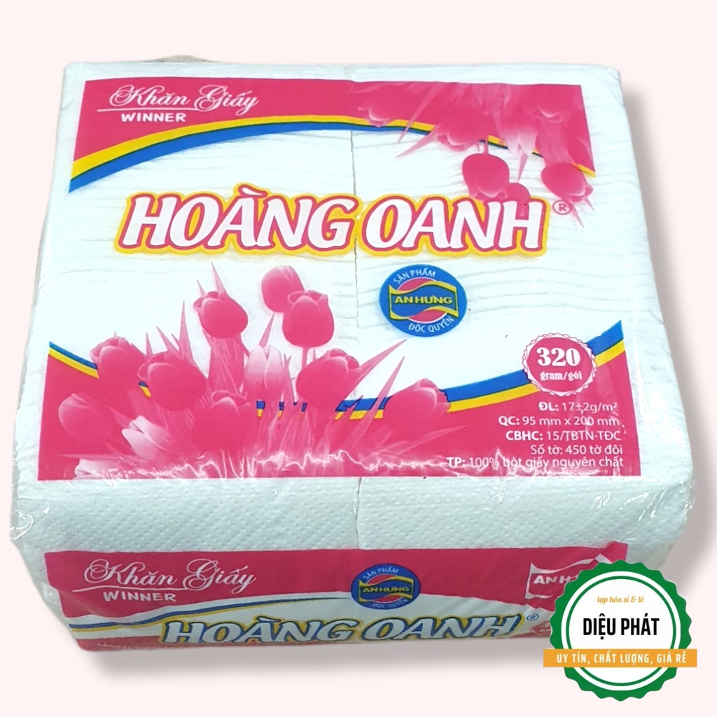 ⚡️ Khăn Giấy Bỏ Hộp Hoàng Oanh 450 Tờ Đôi 320g