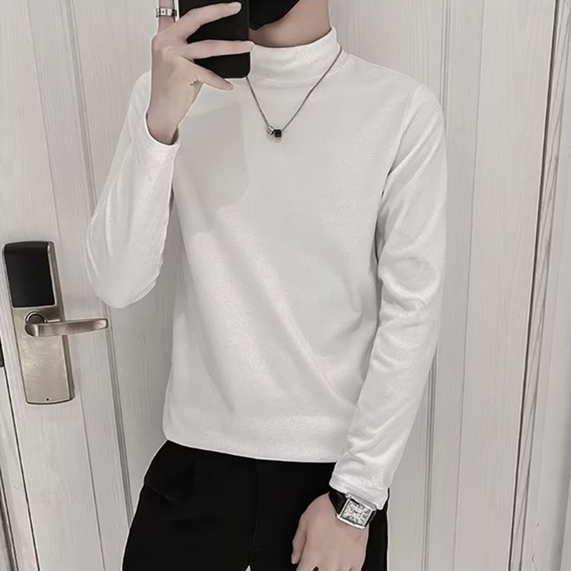 Áo Thun Tay Dài Màu Trơn Dễ Phối Đồ Thời Trang Xuân Thu 2022 Cho Nam