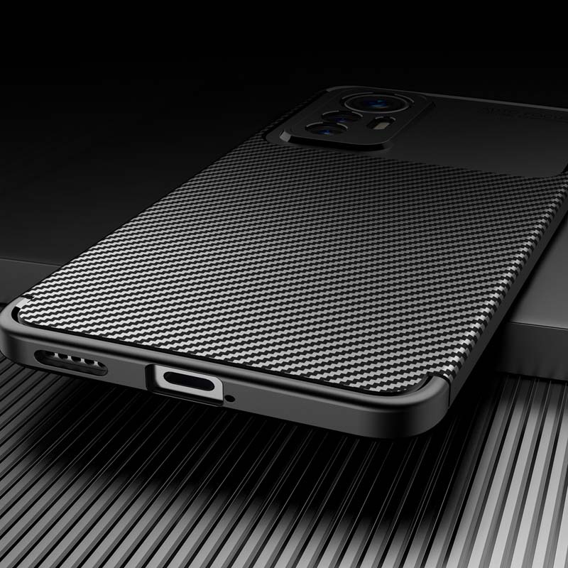 Ốp Điện Thoại TPU Dẻo Sợi Carbon Tản Nhiệt Bảo Vệ Camera Cho Xiaomi Mi 12 12S 12x 11 11T Lite Ultra Pro