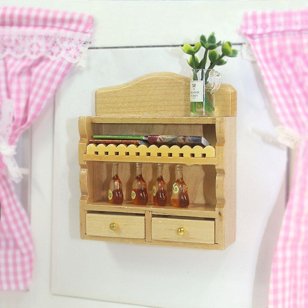 Mô Hình Kệ Gỗ Mini Dùng Để Trang Trí Nhà Búp Bê DIY