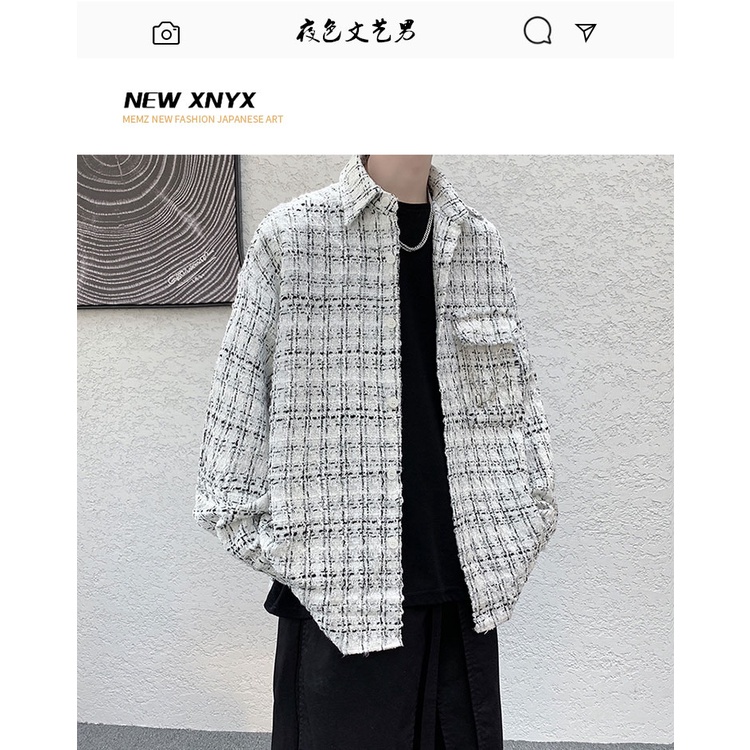 Áo Sơ Mi Nam Dài Tay Dáng Rộng Phong Cách Hong Kong