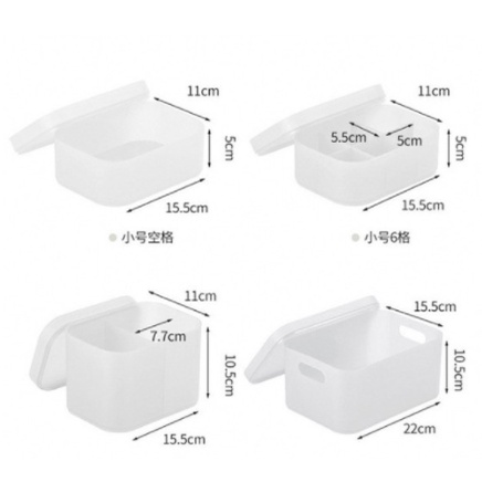 Hộp đựng đồ trang điểm, hộp nhựa đựng mỹ phẩm để bàn tiện lợi phong cách Hàn Quốc nhựa dày dặn màu trong mờ