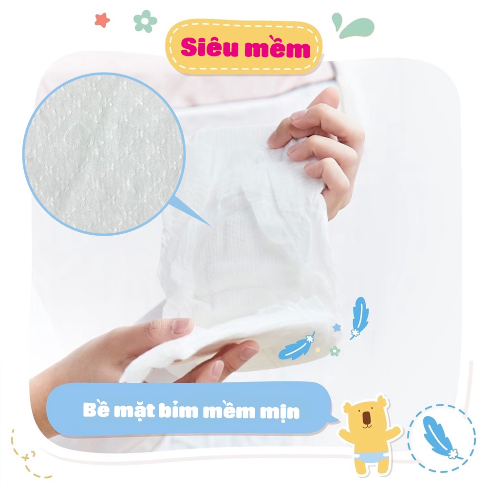 Bỉm quần tã dán SUMIKKO Bỉm mùa hè chống hăm, vách ngăn chống tràn 3D hai lớp NB36/S72/M66/L62/XL54/XXL50 Shop Bé TiTi