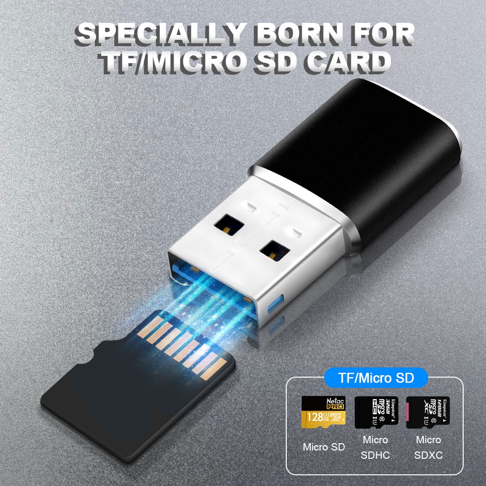 Đầu Đọc Thẻ Nhớ Rocketek mini usb 3.0 Cho micro SD / TF