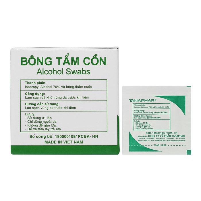 Bông tẩm cồn tanaphar