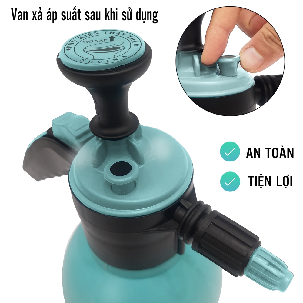 Bình Xịt Nước Tưới Cây 2 Lít Chính Hãng SUVINA - Mầu Xanh Ngọc