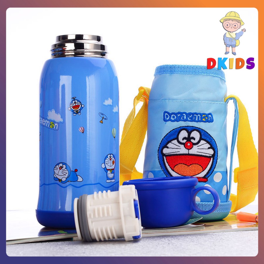 Bình giữ nhiệt cho bé kèm ống hút và túi đeo 600ml | BigBuy360 - bigbuy360.vn