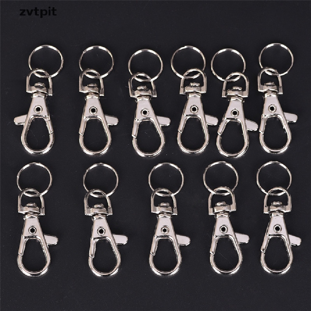 [ZVPT] 10PC Silver Swivel Trigger Clips Snap Lobster Clasp Hook Bag Key Ring Hooks Gift 10PC Silver Swivel Trigger Clips Snap Lobster Clasp Hook Bag Key Ring Hooks Gift New 10pcs