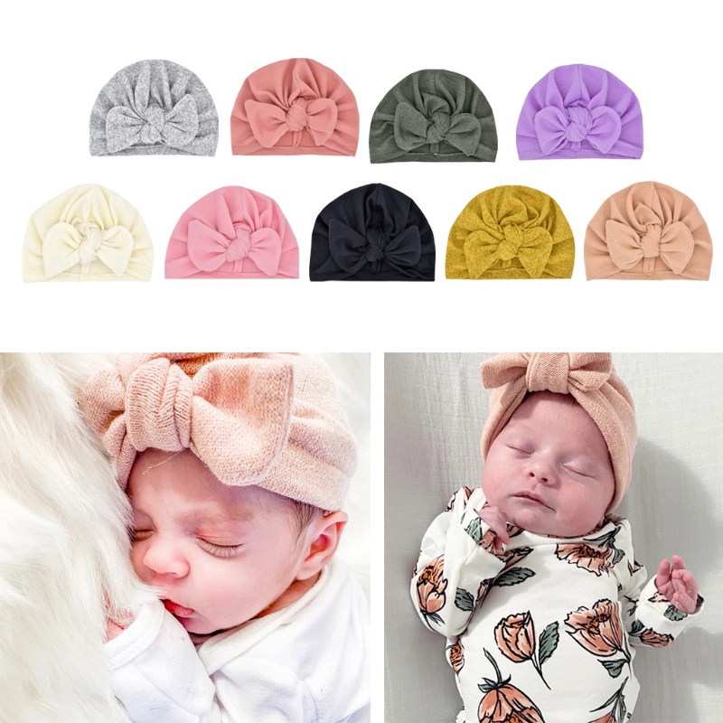 Mũ turban vải cotton mềm thắt nút kiểu Ấn Độ thời trang dành cho bé