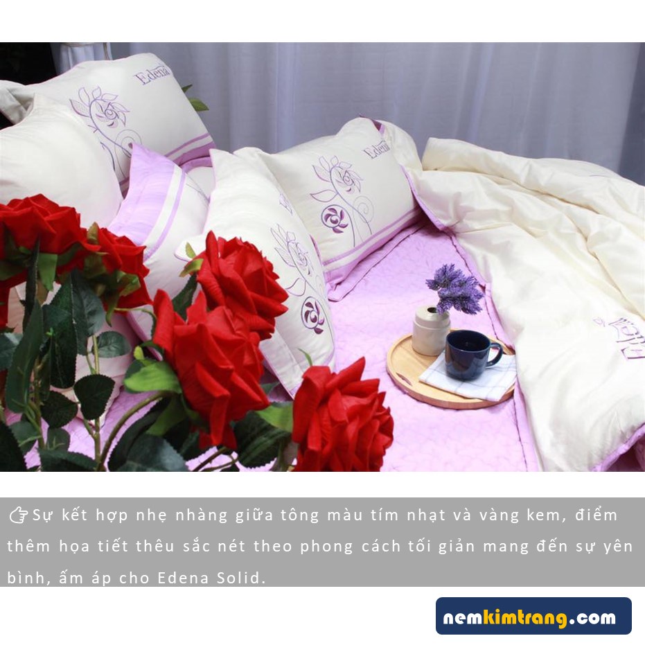 GA  Nệm Coton Solid Edena Mẫu 351 - CHÍNH HÃNG, CAO CẤP