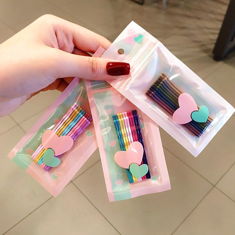 Set 10 Kẹp Tăm Cho Bạn Nữ Mix Nhiều Màu Xinh Xắn