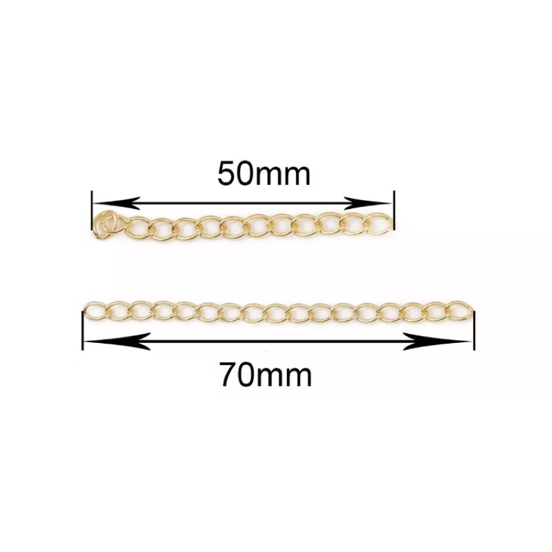 Set 10 móc nối đuôi mở rộng/ dây xích nối dài làm đồ trang sức DIY
