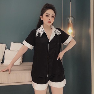 Bộ lụa satin Meo xinh xinh