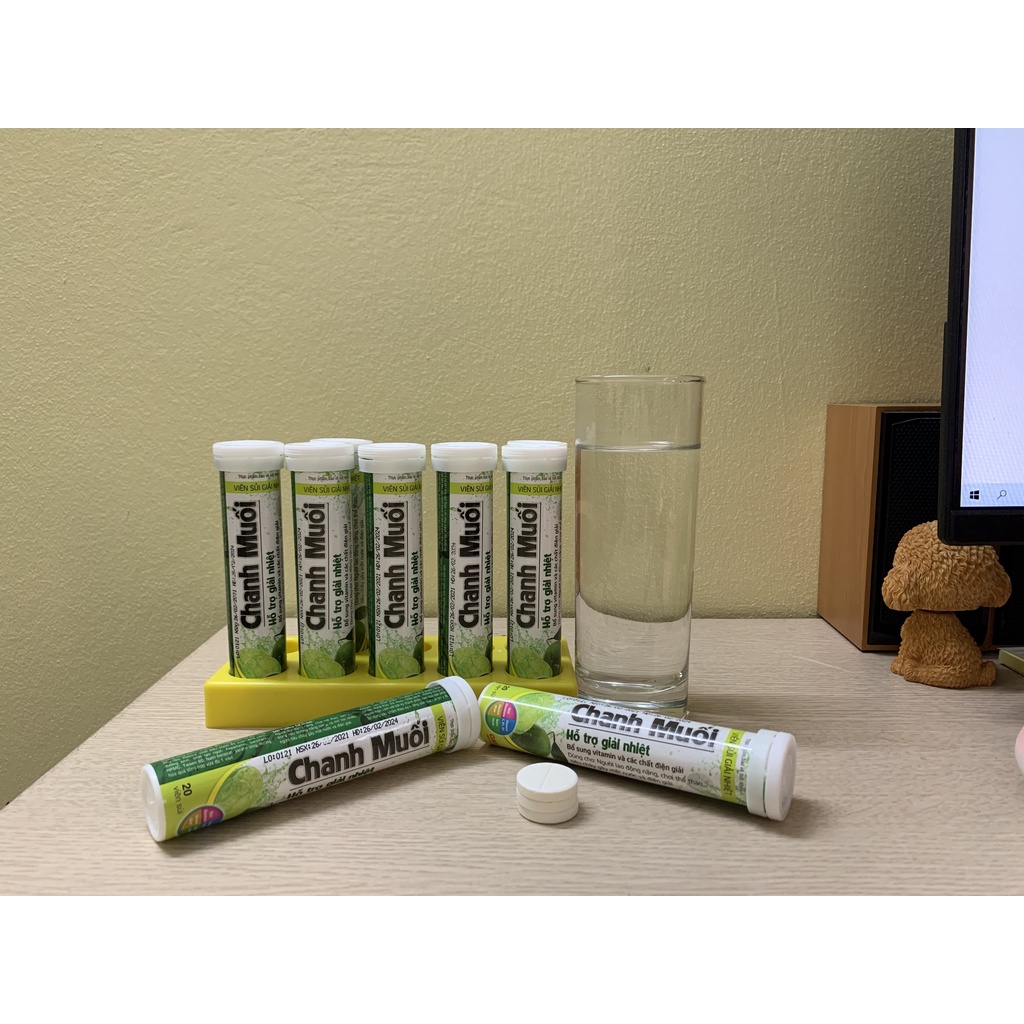 Viên sủi chanh muối hỗ trợ giải nhiệt giúp bổ sung khoáng chất và vitamin . | Thế Giới Skin Care