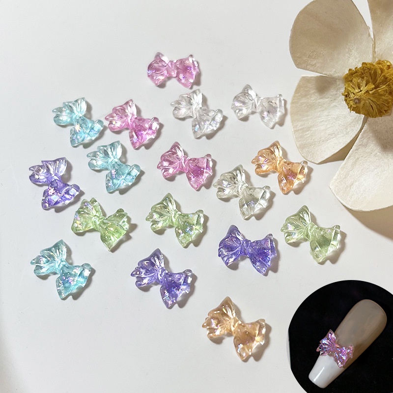 Mới Phụ Kiện Trang Trí Móng Tay Hình Bướm 3D Bằng Nhựa Resin Xuyên Thấu