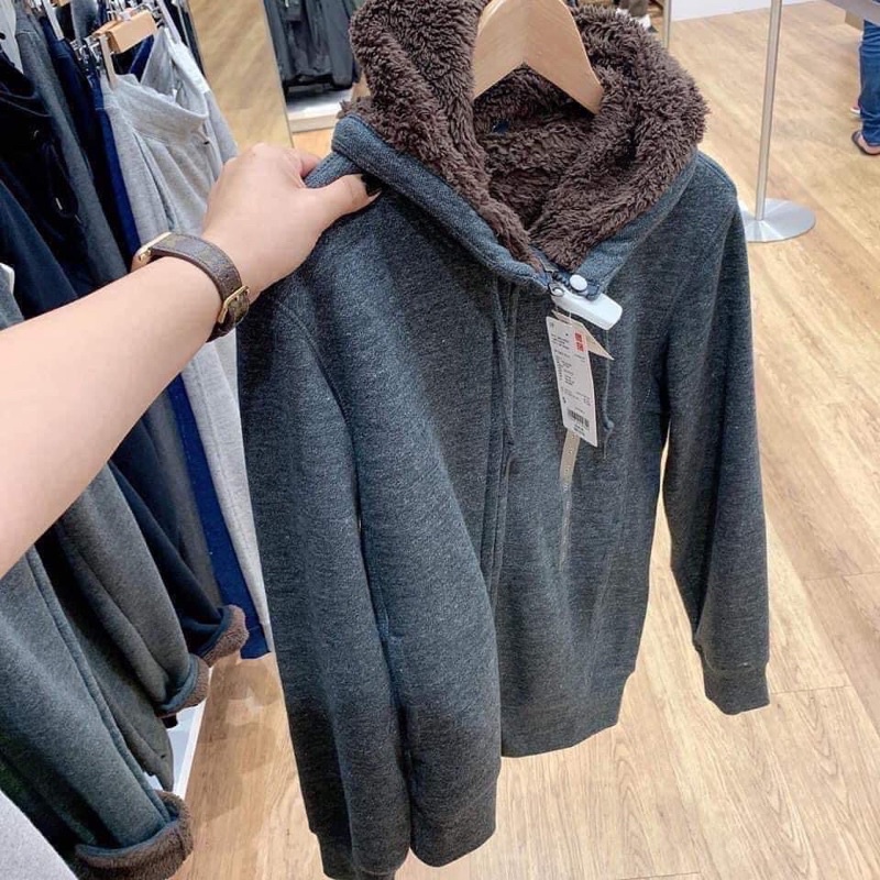 Áo nỉ lót lông cừu Uniqlo sale sock còn size L
