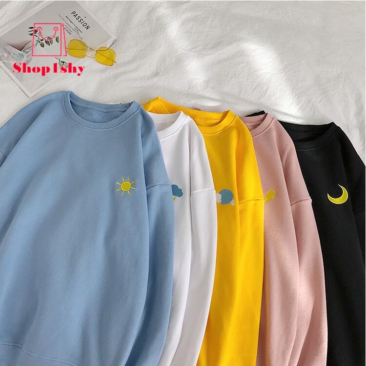 Moon and sun print fashion Athletic Closure Men's Pullover Sweatshirt | BigBuy360 - bigbuy360.vn