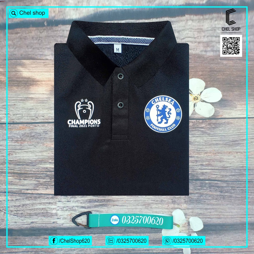 Áo polo cao cấp Chelsea Winner UCL 2021 [ẢNH THẬT]
