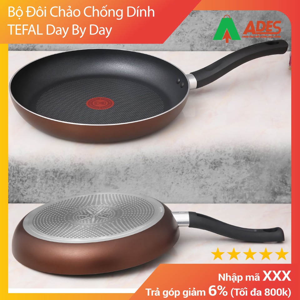 Bộ Đôi Chảo Chống Dính TEFAL Day By Day | HOT 2020