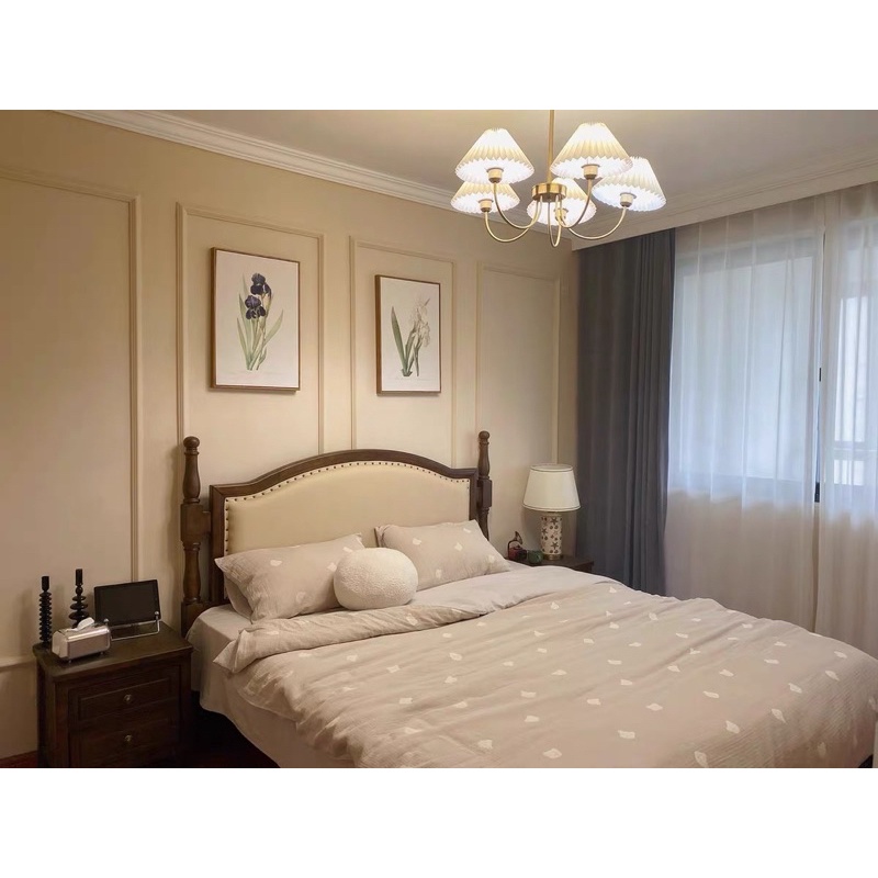 Bộ chăn ga gối Đũi Linen Hàn quốc vintage