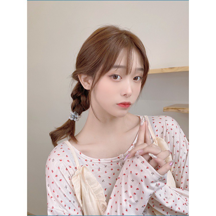 Dễ Thương Vòng Tay Đính Hạt Pha Lê Trong Suốt Hình Gấu Phong Cách Hàn Quốc