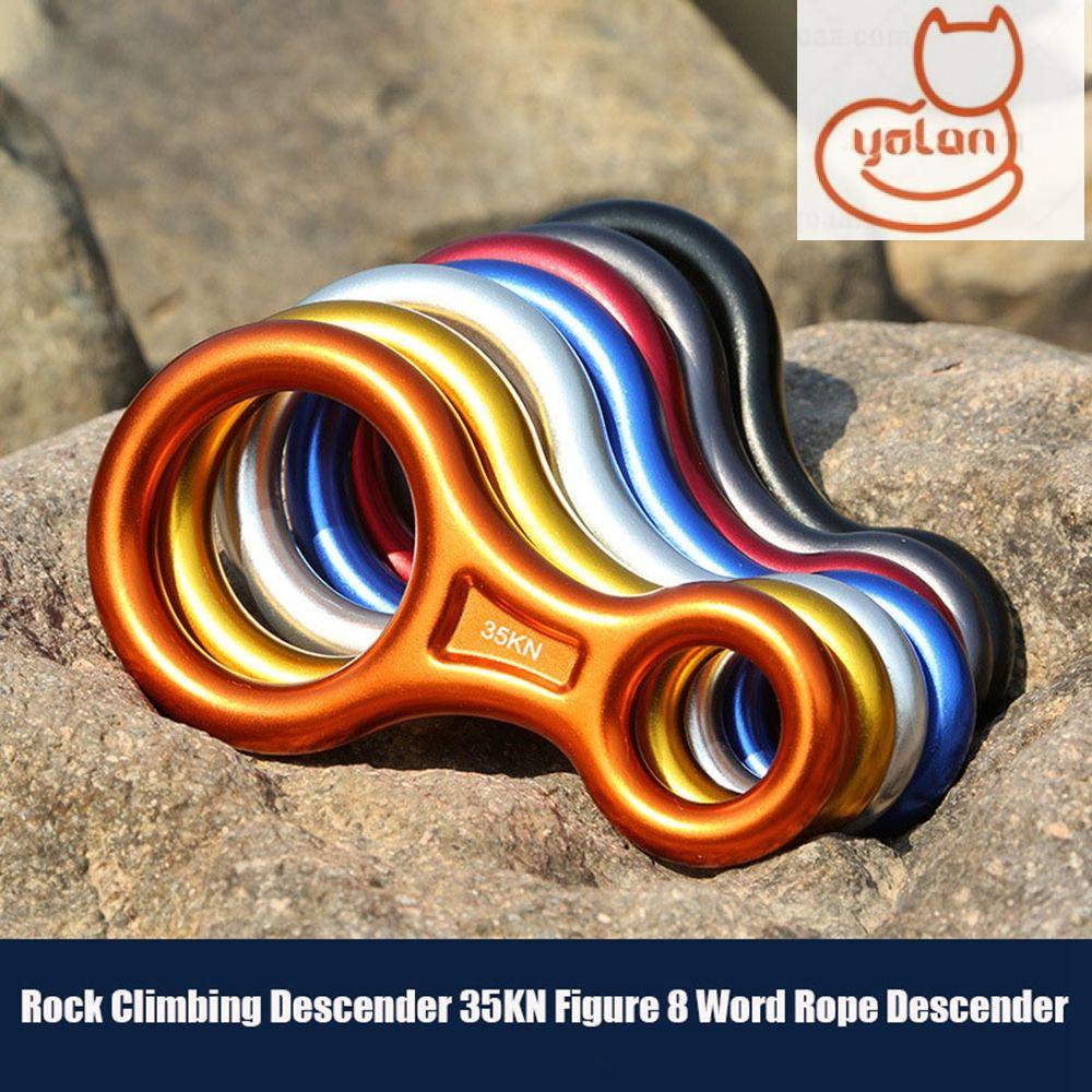 Móc khóa dây leo núi hình số 8 có 7 màu kích thước 35kn 14.6x7.5cm tiện dụng