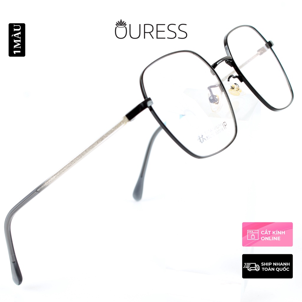 Gọng kính titanium 85010D thời trang cao cấp nam nữ siêu nhẹ siêu bền OURESS