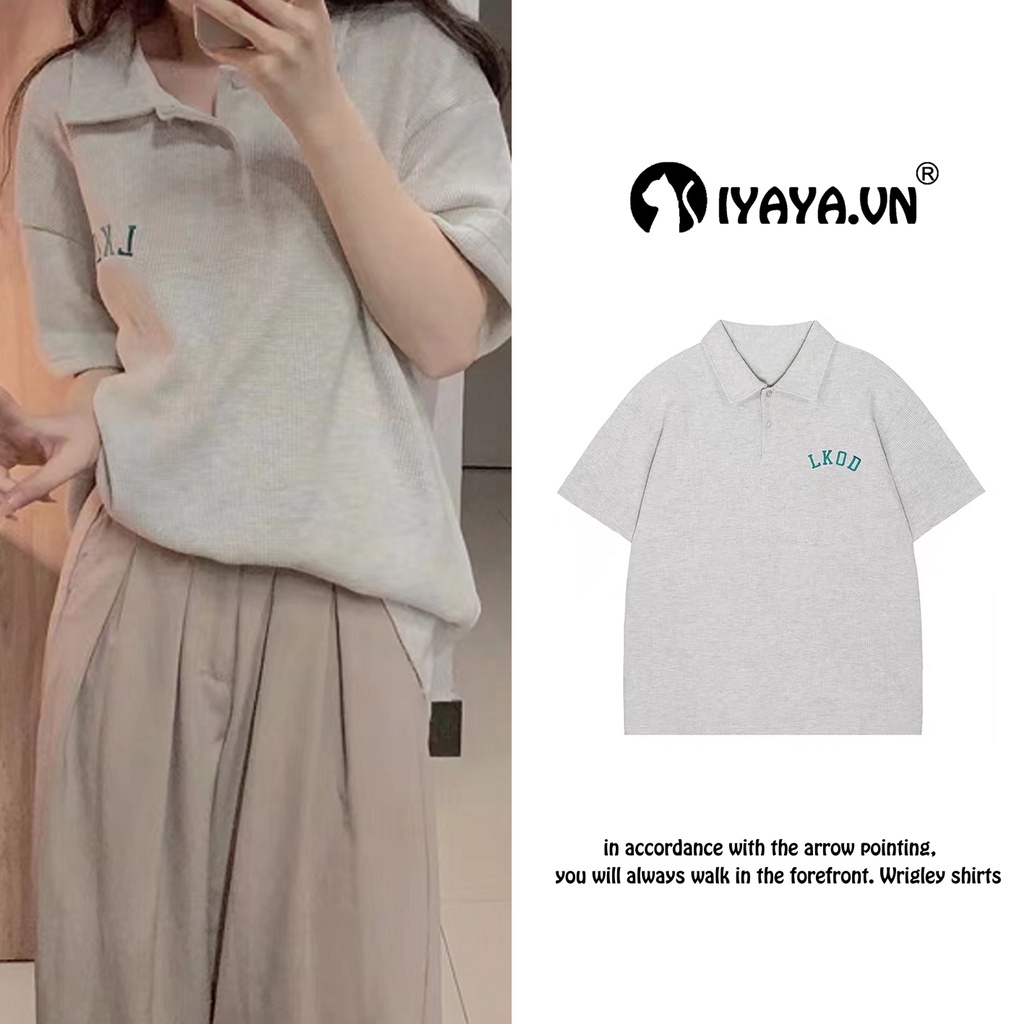 Áo Thun polo Ngắn Tay Form Rộng Phong Cách Năng Động Trẻ Trung Dành Cho Nữ