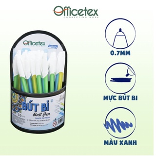 Bút bi mực xanh 0.7 officetex ot-bp020bu
