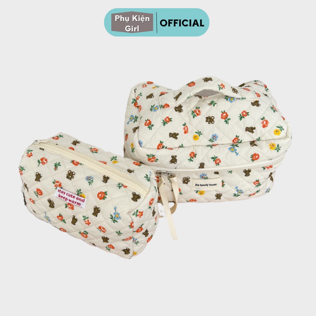 Túi đưng mĩ phẩm đựng đồ trang điểm cá nhân Phụ Kiện Girl Túi thiết kế họa tiết dễ thương hàn quốc