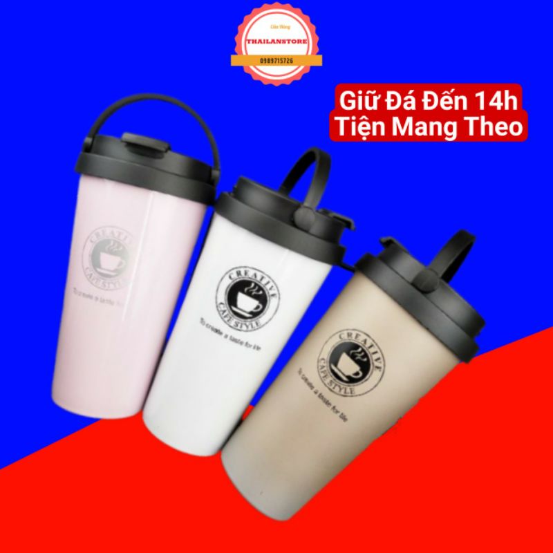 Ly giữ nhiệt Cafe Style hàn quốc cao cấp dung tích 500ml - Ly giữ nhiệt coffee inox cao cấp chống gỉ