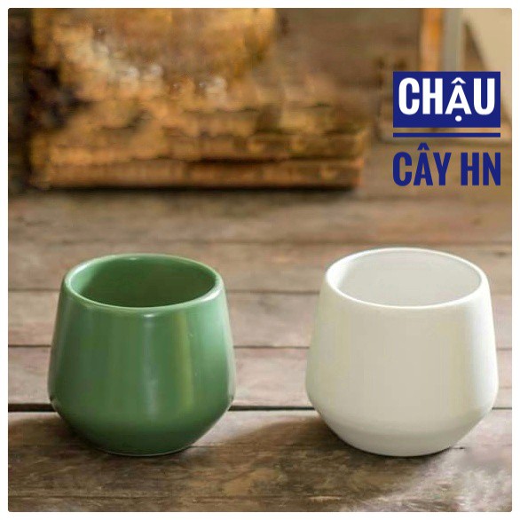 Chậu cây cảnh Chậu gốm sứ kim cương cao 8,5cm trồng cây cảnh để bàn, cây trang trí, sen đá, xương rồng