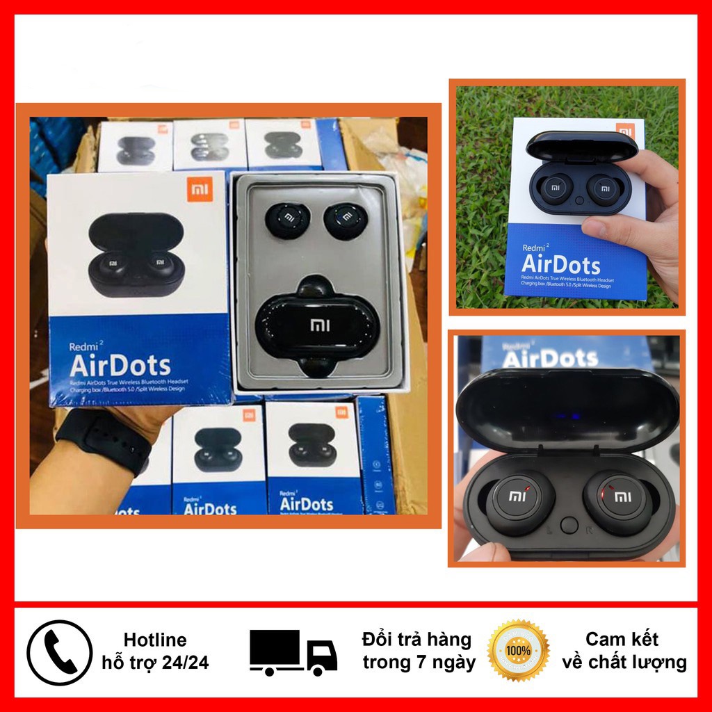 Tai nghe Bluetooth 5.0 , Tai Nghe không dây AirDots Redmi2 True Wireless ,Cảm Biến Tự Động Kết Nối Cách âm tốt - Có quà